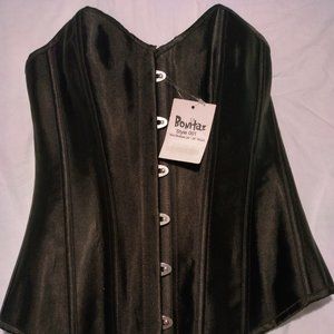 Bonitaz Waist Trainer Boned Lace-up Corset sz M Goth Victorian Fantasy NWT